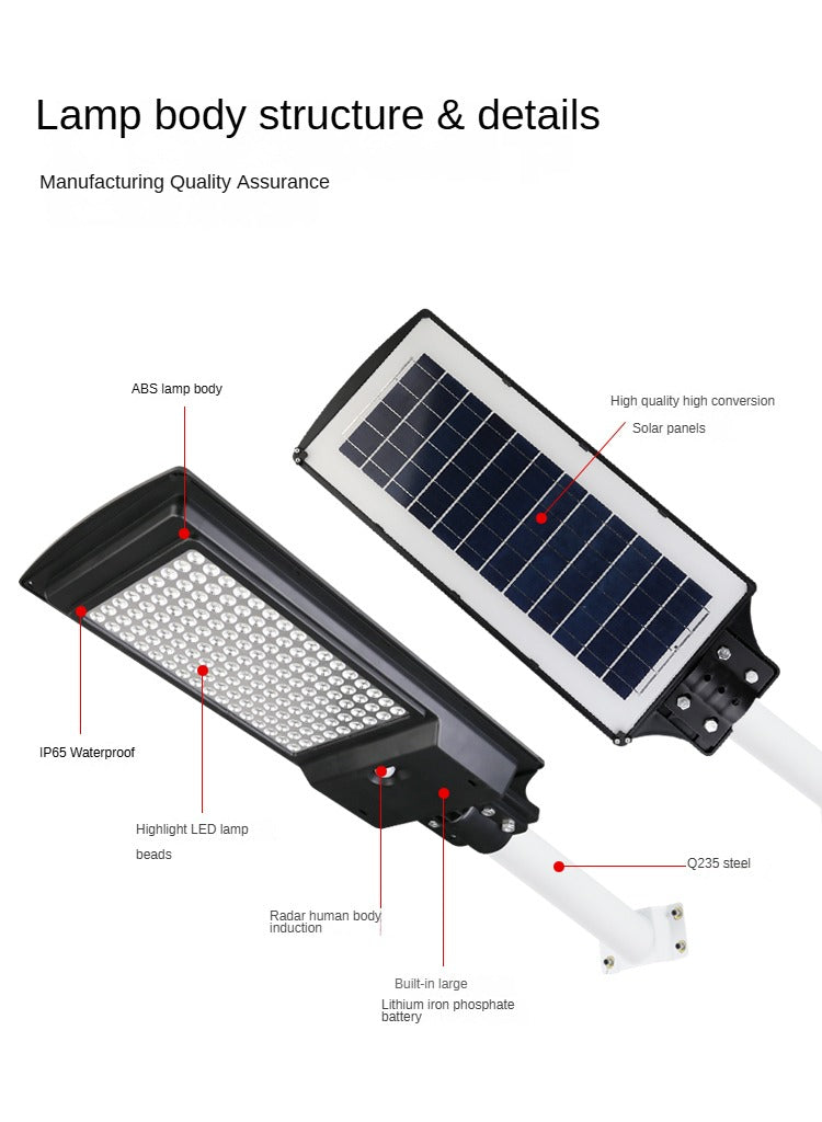 200W 400W Integrated Human Body Sensing Solar Wall Led Street Light