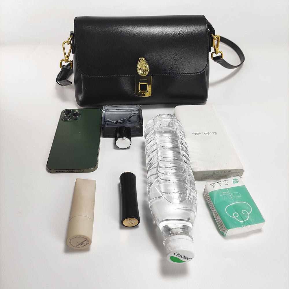 Fingerprint Unlock Bag Niche Genuine Leather Women's Bag High-end Flocked Top Layer Cowhide Single Shoulder Crossbody Commuter Underarm Bag