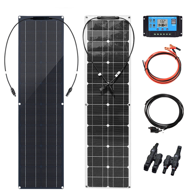 Solar Panel 100W 18V Controller Kit for Car Yacht RV Camper Battery