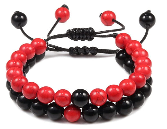 Natural Red Agate Bracelet Zodiac Year Retro Red Crystal Fashion Jewelry Bracelet