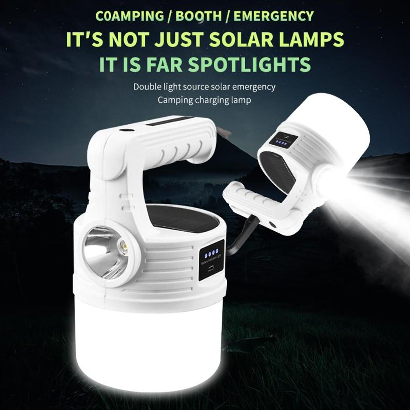 New Solar Light Rechargeable Tent Light Outdoor Camping Light LED Portable Camping Lantern USB Rechargeable Emergency Light