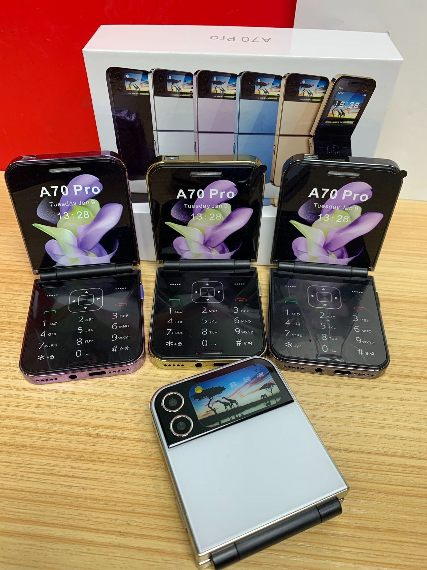 A7pro Flip Phone Mini Feature Phone Foldable Phone with Buttons2G Foreign Language Multi-Language