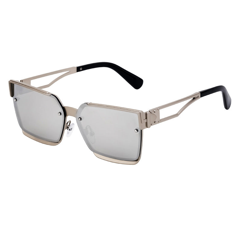 European and American Retro Punk Style Square Frame Sunglasses for Women Outdoor Sunshade Sunglasses for Men High-end Glasses Wholesale