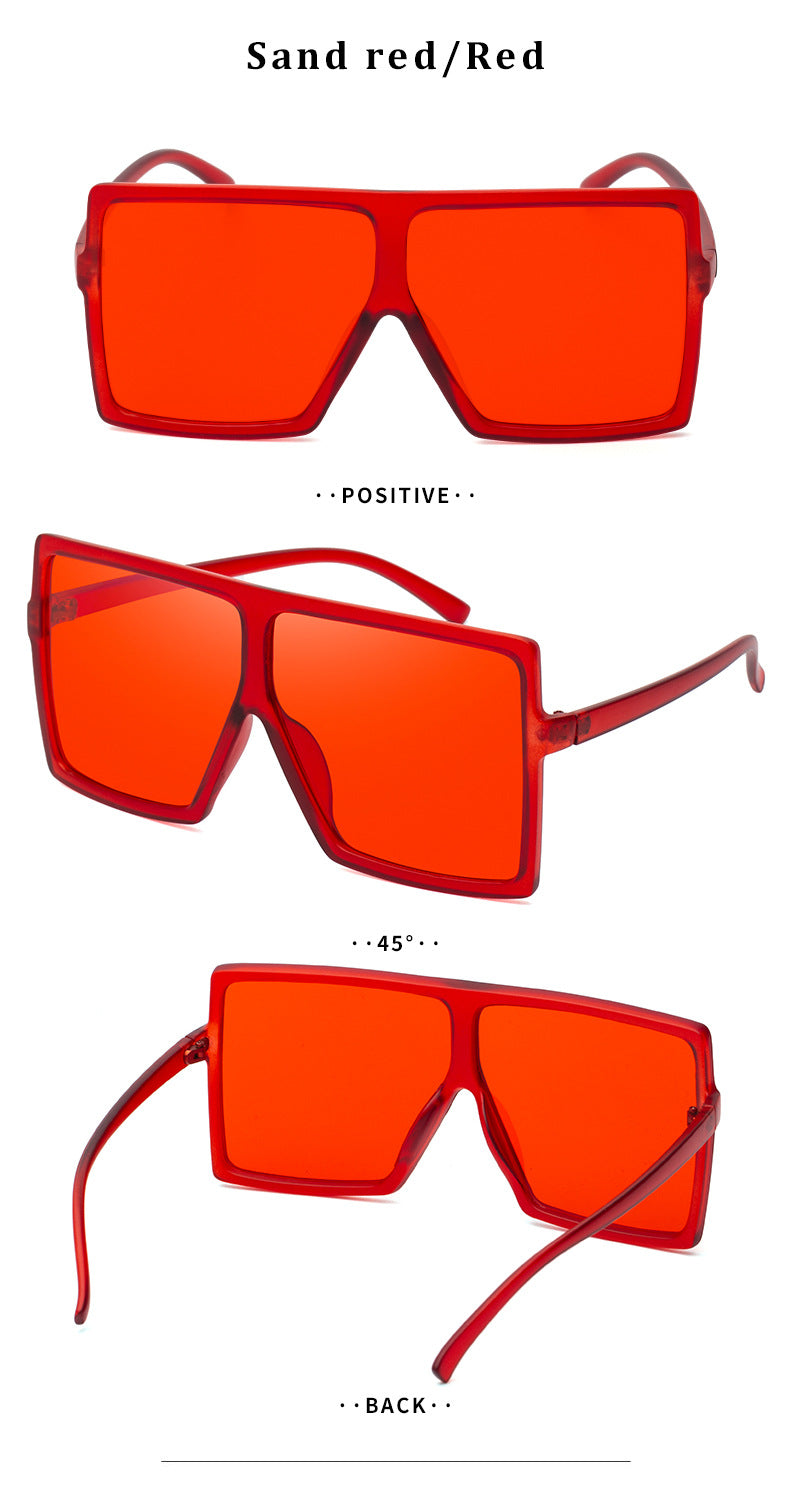 Large Frame UV Protection Sunglasses17059European and American Fashion Internet Celebrity Sunglasses for Women Trendy sunglasses