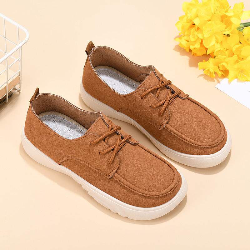 Spring and Autumn2025New Casual Shoes Soft Thick Sole Wear-Resistant Breathable Soft Old North Shoes Loafers Slip-On Trendy Shoes