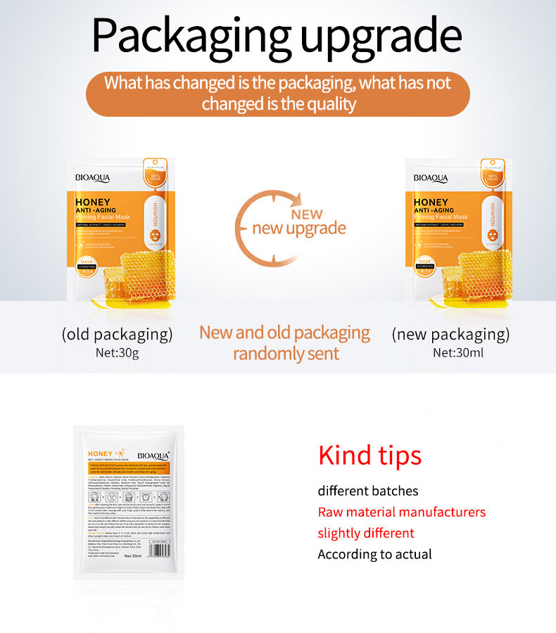 Full English Mask30gBIOAOUA Honey Hydrating Pearl Moisturizing Rose Snail Moisturizing  Foreign Trade Wholesale