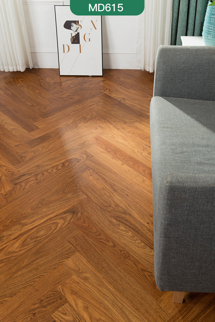 In-stock wholesale with on-site installation Herringbone Locking Floor Heating New Three-Layer Solid Wood Flooring Oak Black Walnut Flooring