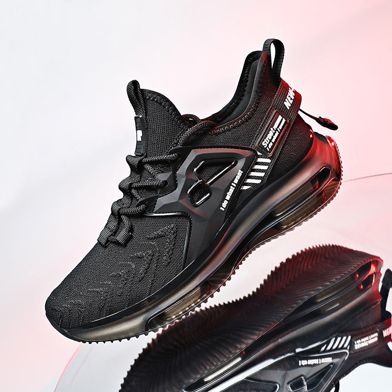 New Double Layer TPU Popcorn Big Sole Cushioning Rebound Sports Shoes Men's Fashion Light Luxury Versatile Casual Trendy Shoes