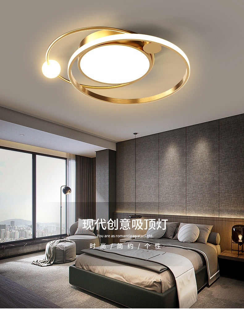 Nordic Bedroom Light Modern Minimalist led Ceiling Lamp Cozy Romantic Creative Living Room Study Room Light Fixture Round Shape