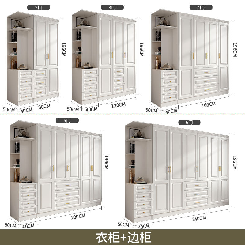 90Corner Wardrobe for Home Bedroom, Suitable for Various Sizes, Dressing Table Integrated, Trendy Simple European Style Large Wardrobe