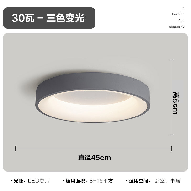 Master Bedroom Light Eye Protection Round Master Bedroom Light LED Ceiling Lamp Artistic Minimalist Full Spectrum Zhongshan Lighting Internet Celebrity Model