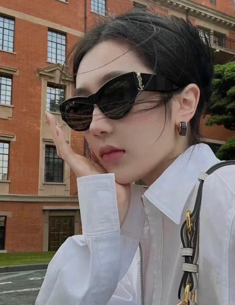 Park Caiying ROSE Same Style Sunglasses Versatile Fashionable Trendy Personality Street Style Sunglasses Wholesale6090