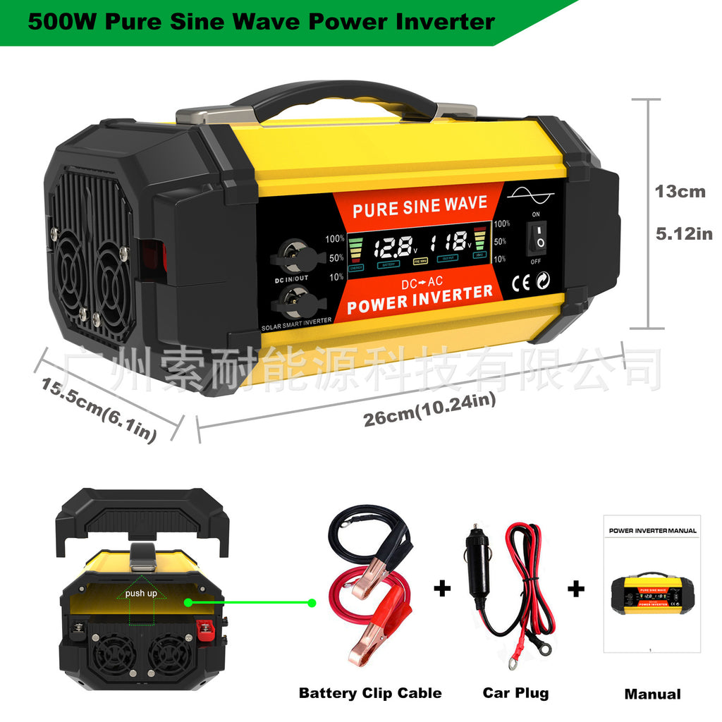 Brazilian Socket Pure Sine Wave Inverter500W/800W/1000W 12V Turn110V/220V Export