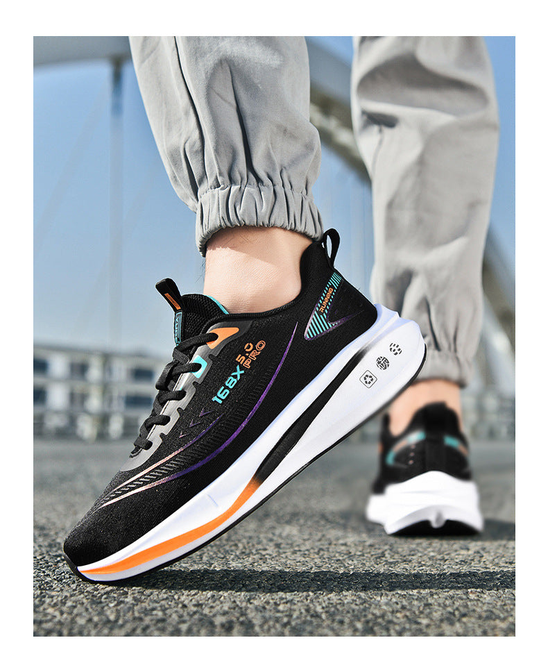 2025Large Size Marathon Running Shoes for Men and Women, Outdoor Aerobic Running, Lightweight and Breathable, Student Physical Test Running Shoes