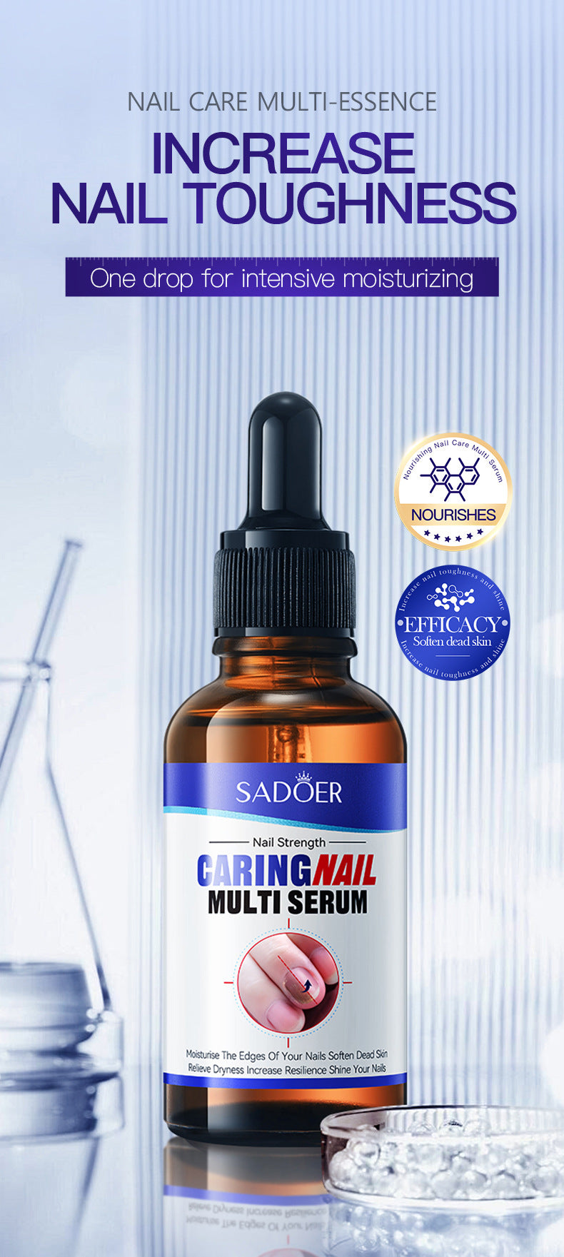 Full English Moisturizing Nail Care Essence SADOER Skin rejuvenation and moisturizing essence liquid  wholesale