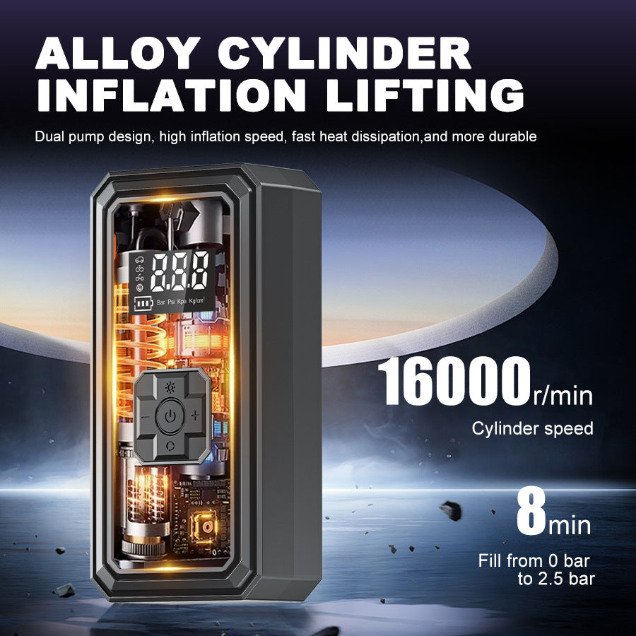 Car Air Pump for Cars and Home Use, Small Portable Wireless Electric Outdoor Universal Tire Inflator