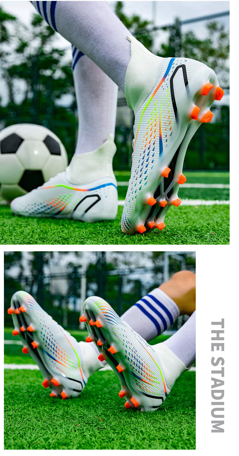 New football shoes for men and women AG Long Spike gold Competition Student Training Shoes Artificial Turf TF Wholesale of Broken Nails