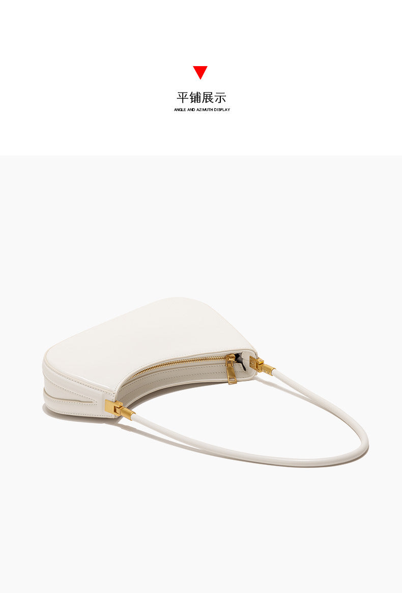 European and American Niche French Retro Underarm Fashion Women's Bag Light Luxury Simple Large Capacity Handbag Women's Single Shoulder Baguette Bag