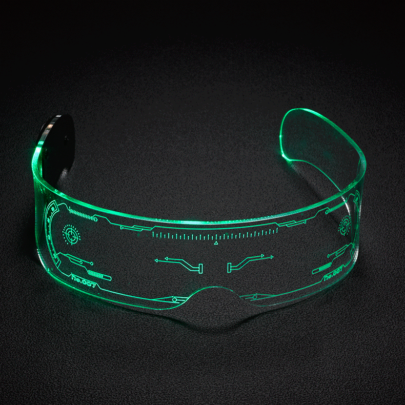 LED Light-emitting Glasses Trendy Future Technology Style Same Style Bar Disco Flashing Rechargeable Glasses