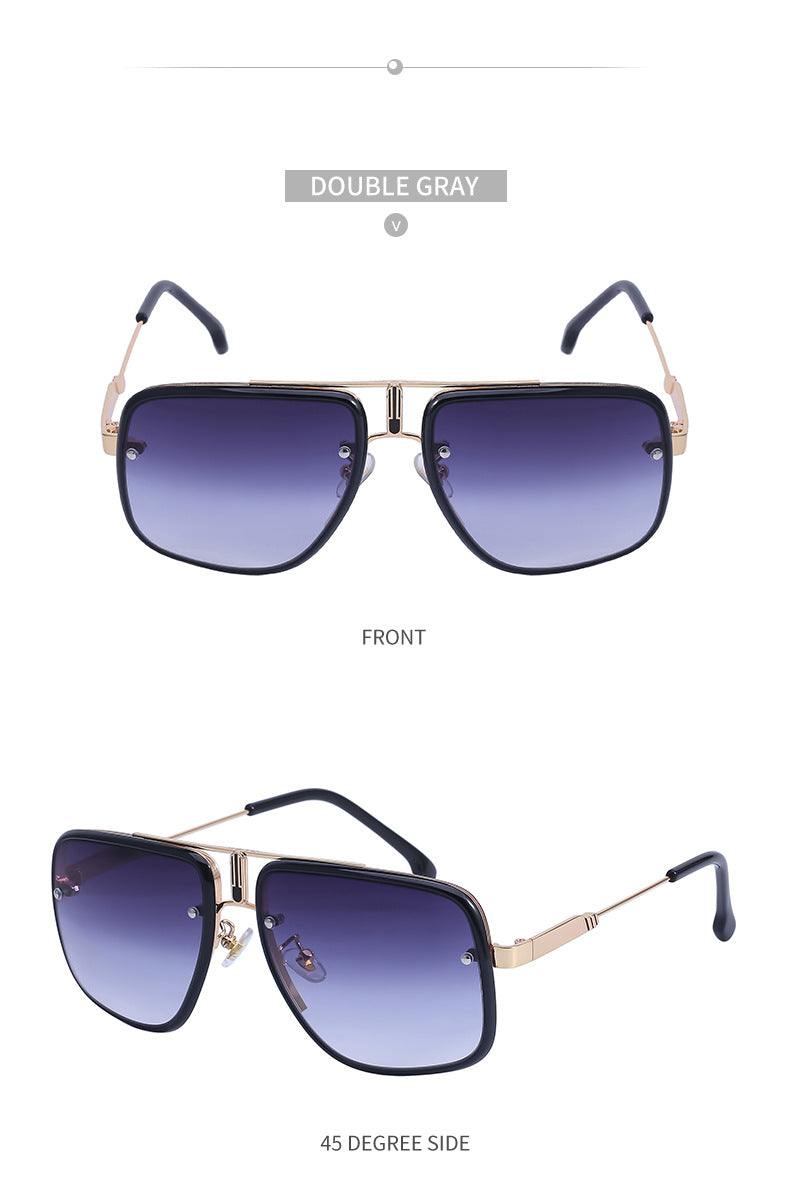 2025New Retro Square Frame Sunglasses for Men, High-End Driving Sun Protection Glasses shades