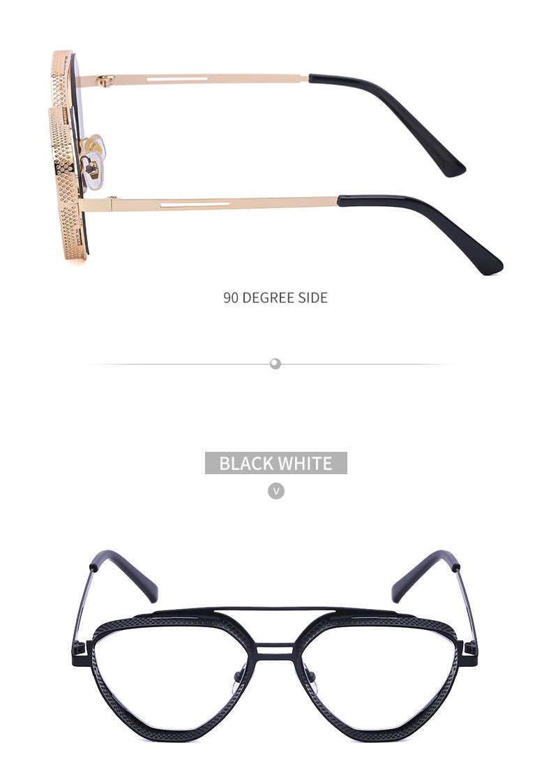 New Hollow Sunglasses for Men, European and American Retro Steampunk Irregular Sunglasses, Fashion Glasses sunglasses