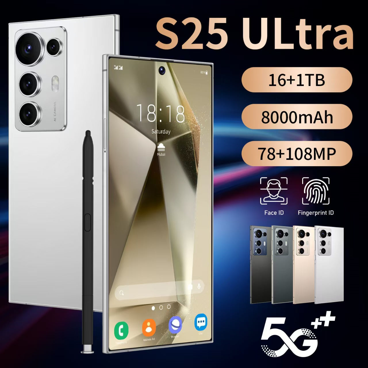 C25-S25 Ultra Android7.3Inch Smart5G Mobile Phone16+1T Source Factory AliExpress TK