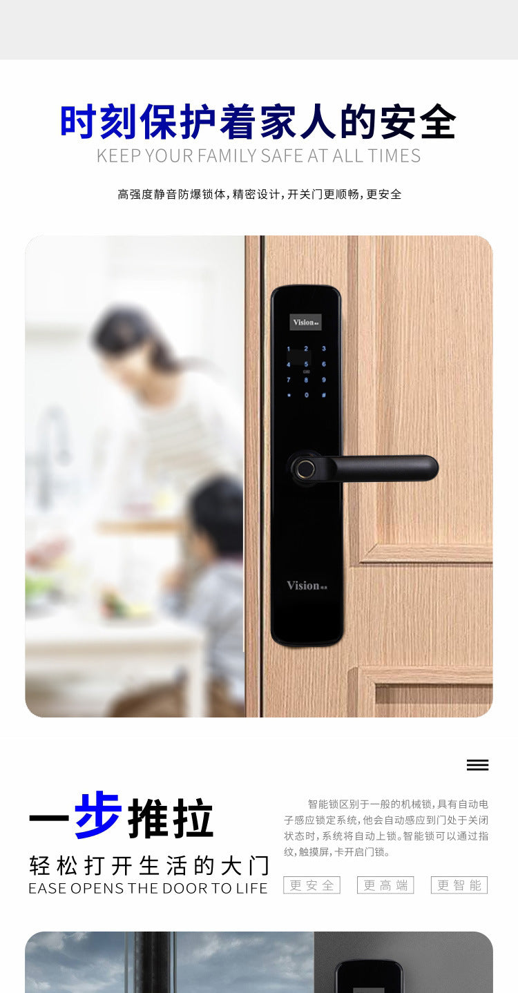 Supply of Automatic Fingerprint Locks Home Anti-theft Door Electronic Password Smart Lock Remote Control Smart Lock for Villa Hotel