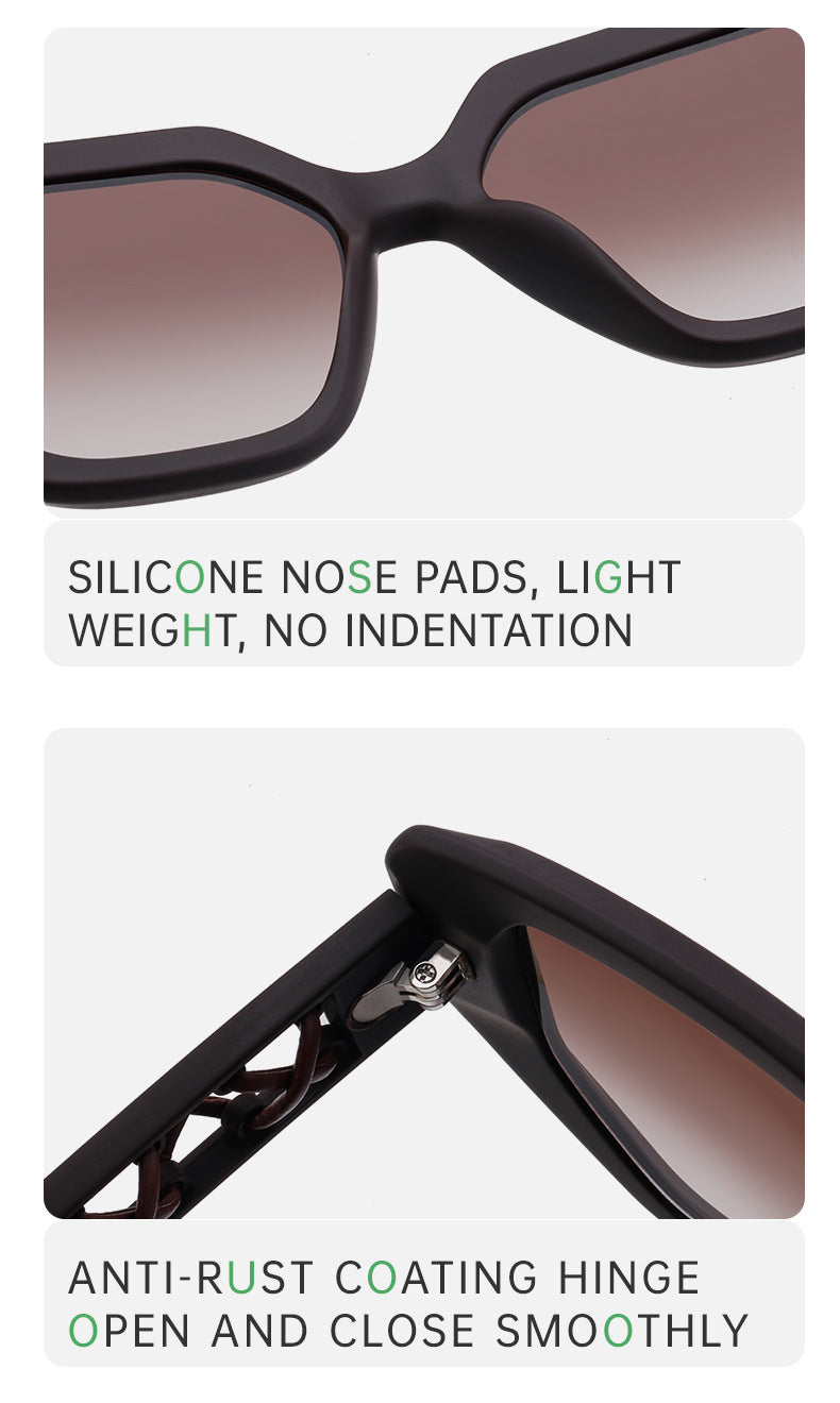 European and American Cat Eye Sunglasses for Women, High-End Hollow Frame Small Frame Sunglasses, Natural Look Glasses sunglasses