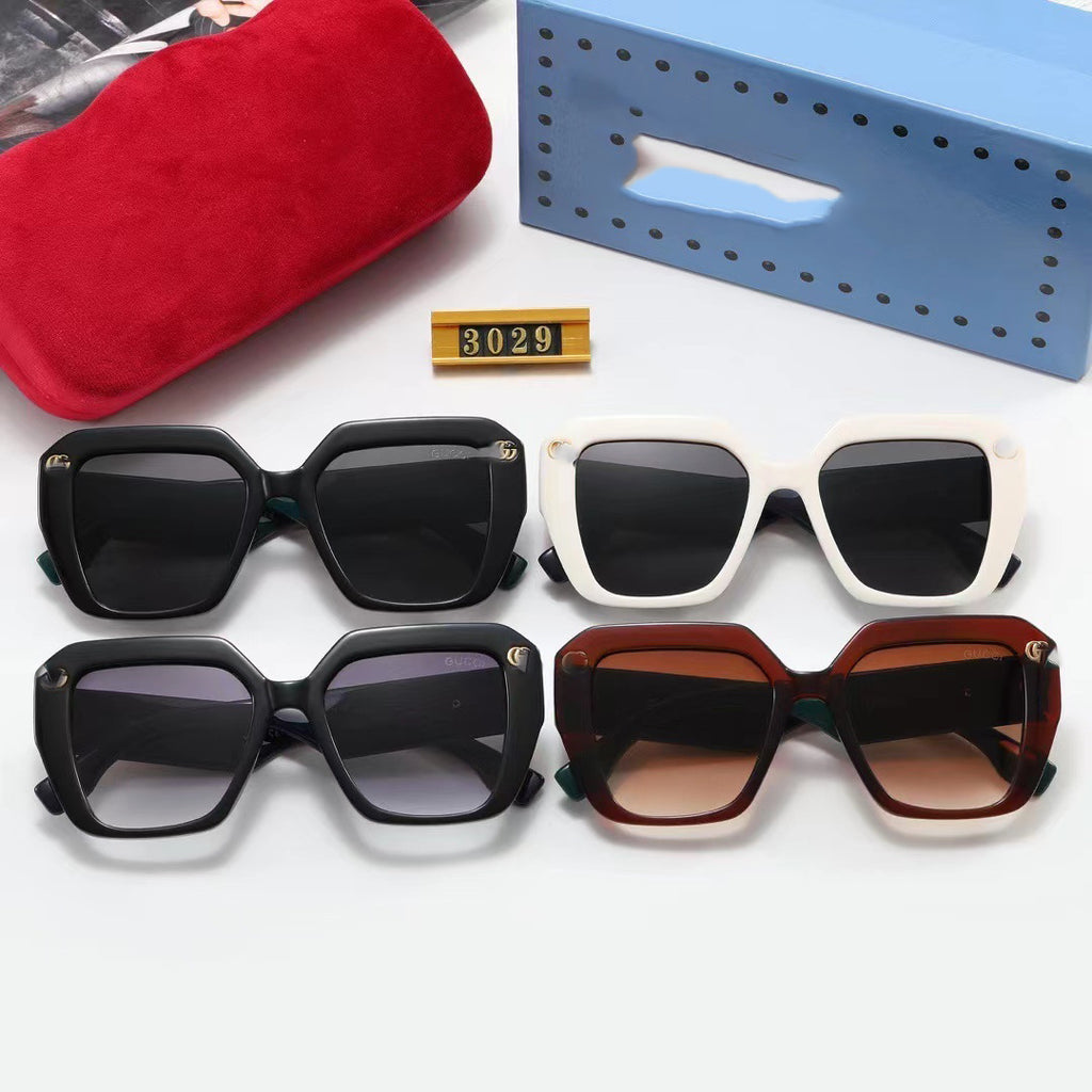 Ancient Style European and American Design ins Trendy Square Frame Sunglasses for Women, Celebrity Style, Fashionable Acetate Sunglasses for Men3029