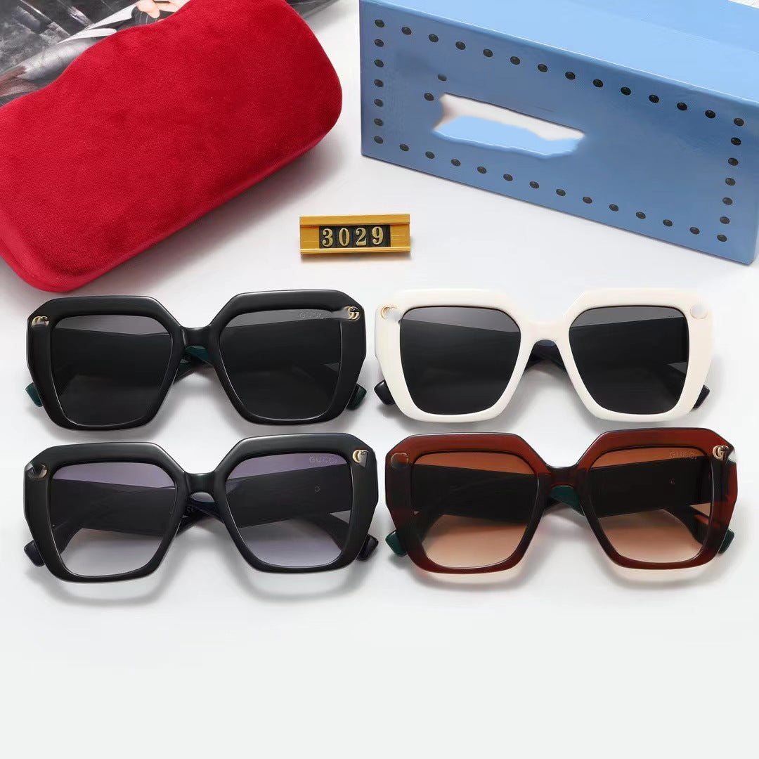 Ancient Style European and American Design ins Trendy Square Frame Sunglasses for Women, Celebrity Style, Fashionable Acetate Sunglasses for Men3029