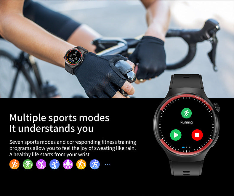 Watch4 Pro+Smart Watch1.52inch Bluetooth Call Heart Rate Blood Oxygen Message Reminder Sports Watch