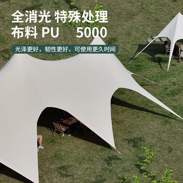 Extra Large Double Peak Canopy Tent Outdoor Camping Rainproof Sunproof Three Peak Giant Octopus Tent Camp Canopy