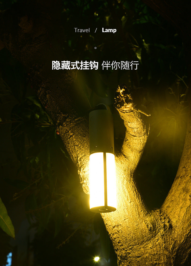 Camping Multifunctional Folding Light Tent Atmosphere Light Camping Lantern Handheld Hanging Light Dormitory Student Lighting Outdoor