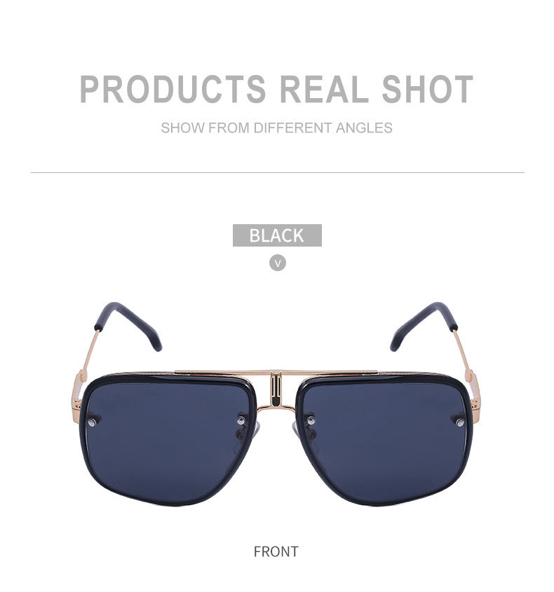 2025New Retro Square Frame Sunglasses for Men, High-End Driving Sun Protection Glasses shades