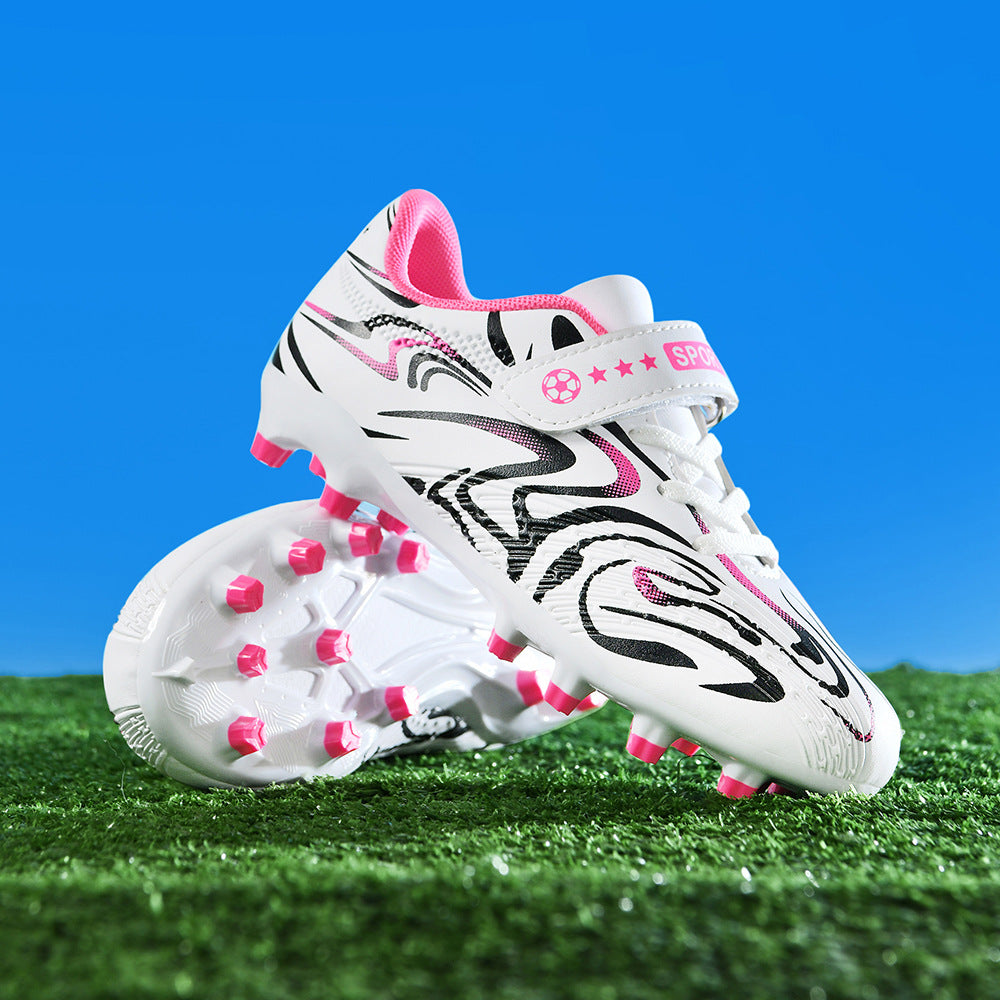 2025New Football Shoes for Men and Women, Medium and Large Children, Students, Long Spike Training Shoes, Youth Grass and Artificial Grass Field Sports