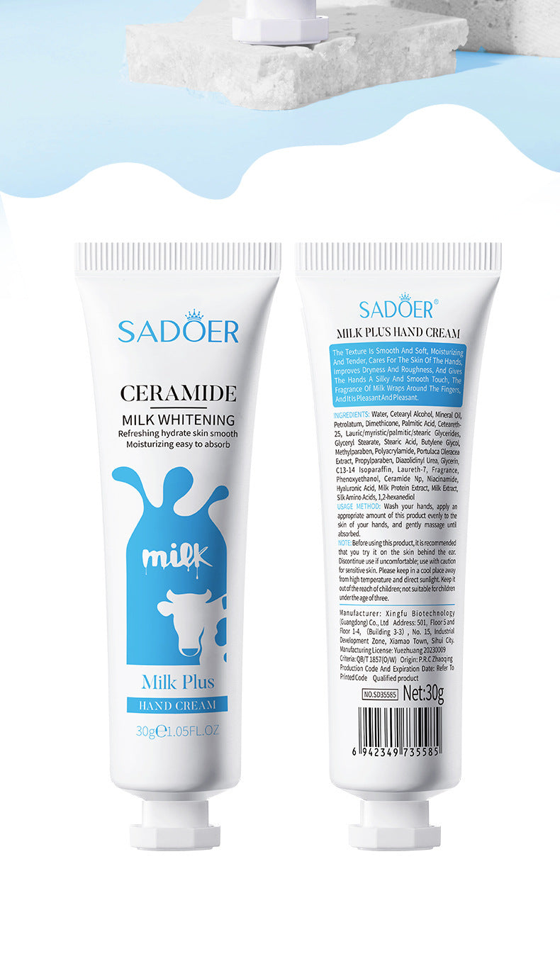 Milk Hand Cream SADOER Beirun Refreshing Hydrating Moisturizing Hand Cream Cross-Border Wholesale