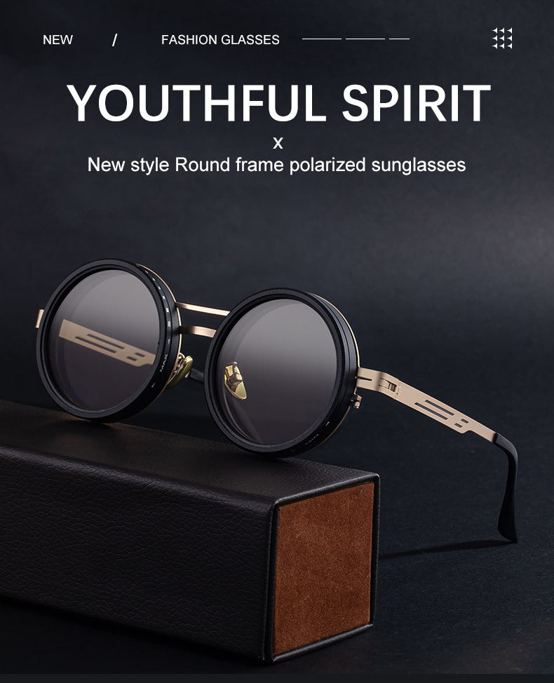 ND9Adjustable Light Reduction Sunglasses HD Polarized Fishing Sun Protection Sunglasses Manual Light Reduction Rotating Lens Glasses