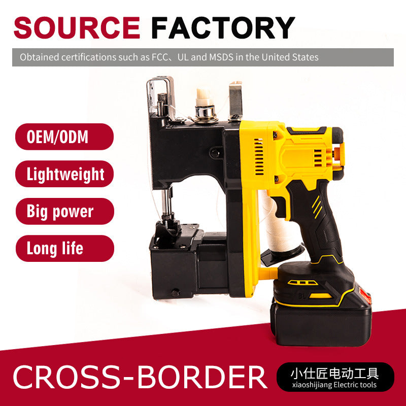 21v Lithium Battery Express Package Sealing Machine Durable Handheld Woven Bag Burlap Automatic Sealing Packing Lithium Battery Tool
