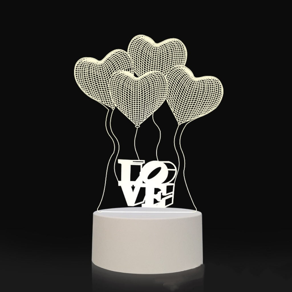 3D Night Light Acrylic Colorful Touch Remote Control Atmosphere Light Wholesale Dropshipping Creative Small Gift Factory