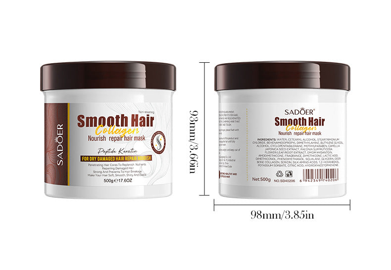 Collagen Smooth Hair Mask SADOER Nourishing and Fluffy Hair Conditioner Cross-Border Wholesale