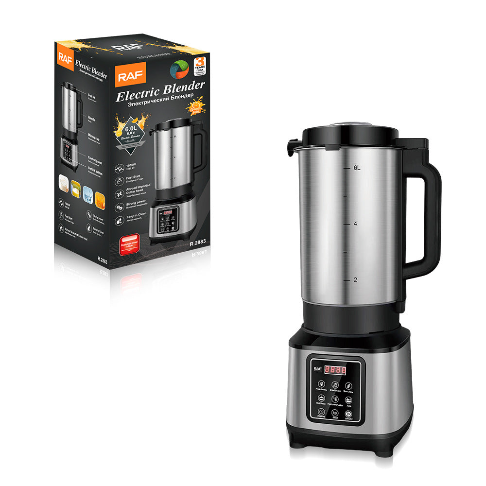 RAF European Standard Multifunctional Juicer Household Fully Automatic Fruit and Vegetable Juicer Cooking Machine Stainless Steel6L