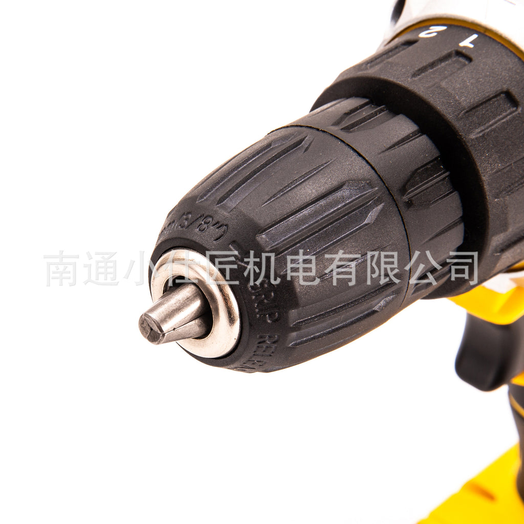 Two Batteries and One Charger Drill Tightening Electric Drill Handheld Brushless Lithium Electric Drill Cross-Border Hand Drill Rechargeable Battery Impact Electric Drill