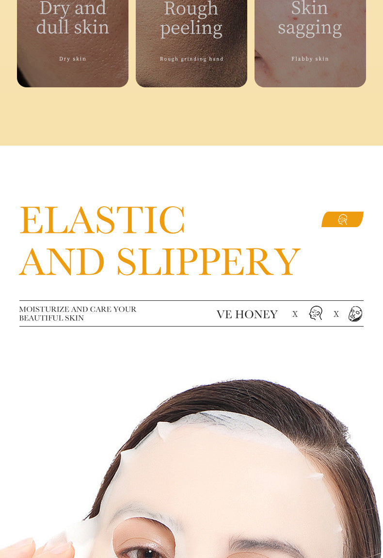 BIOAOUA Vitamin E Honey Mask Hydrating Moisturizing Repair Brightening Mask Wholesale 10 Pieces