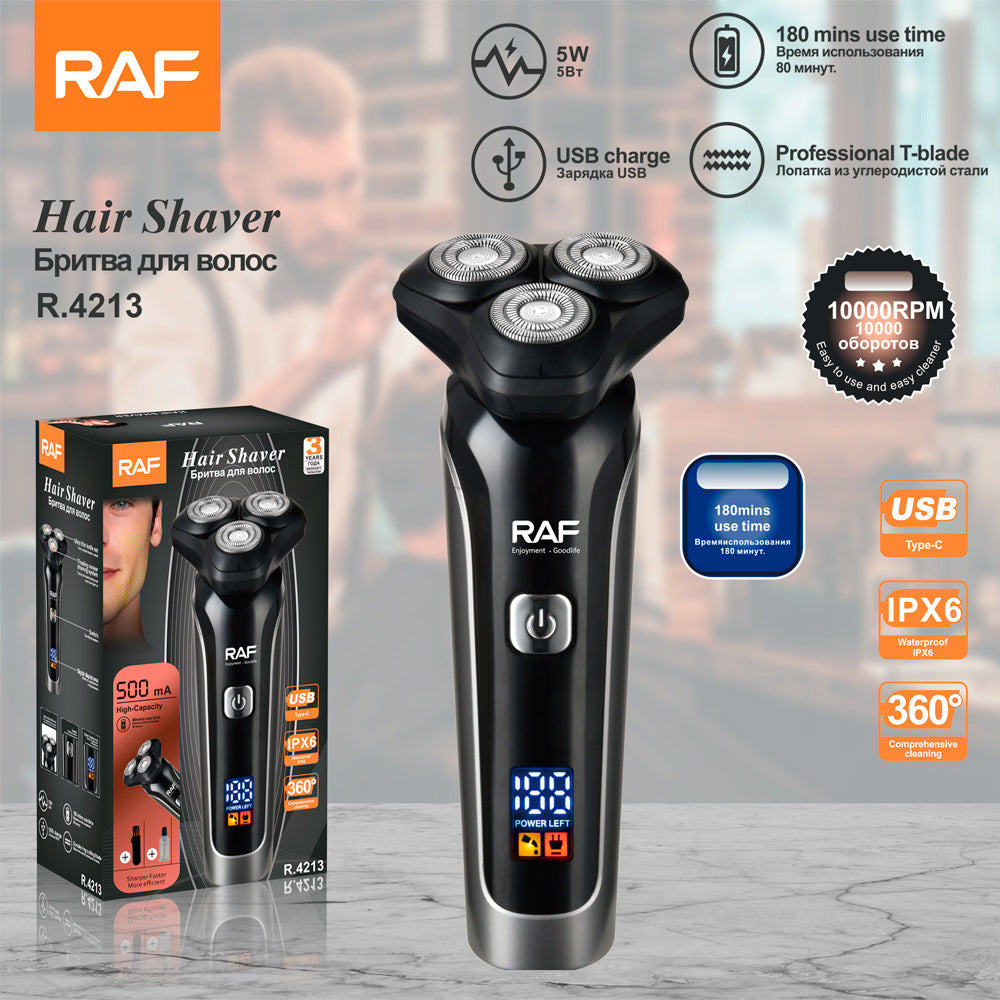 RAF European Standard Hair Clipper Shaver Shaver Men's Daily Necessities Set Electric USB Mouth R.4213