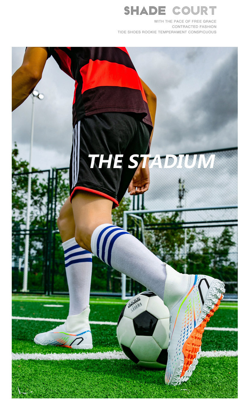 New football shoes for men and women AG Long Spike gold Competition Student Training Shoes Artificial Turf TF Wholesale of Broken Nails