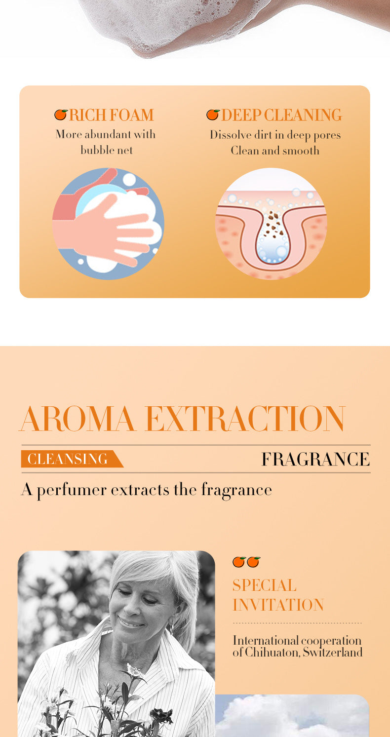 All English Vitamins C Soap SADOER Clean Bath Cleansing Essential Oil Handmade Soap  Foreign Trade Wholesale