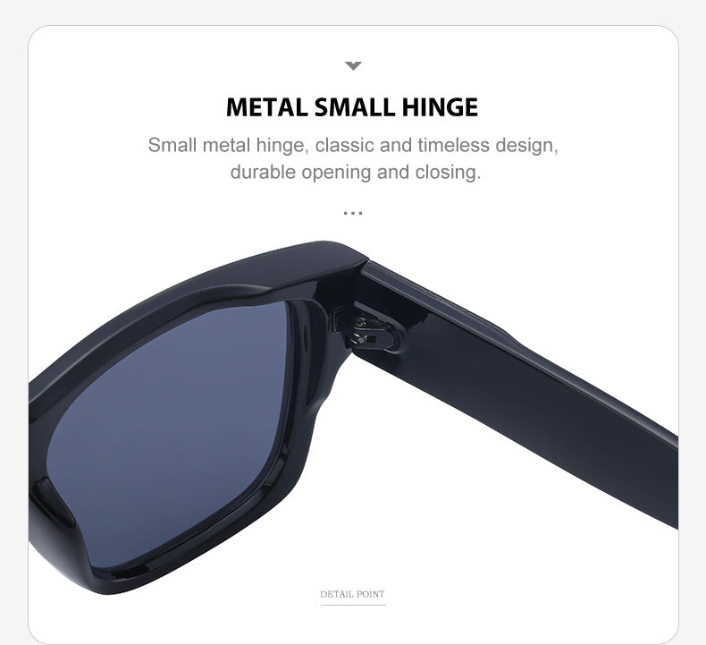 David's Retro Sunglasses for Men, European and American Style, Fashionable Trendy Square Frame Sunglasses, High-End Full Frame Glasses for Men