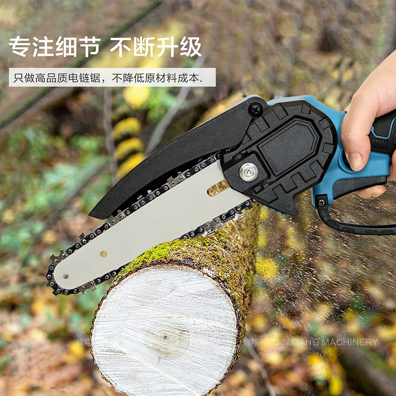 Rechargeable Cordless Mini Saw Garden Logging Electric Saw Lithium Battery4/61-inch Mini Saw Single Handheld Electric Chain