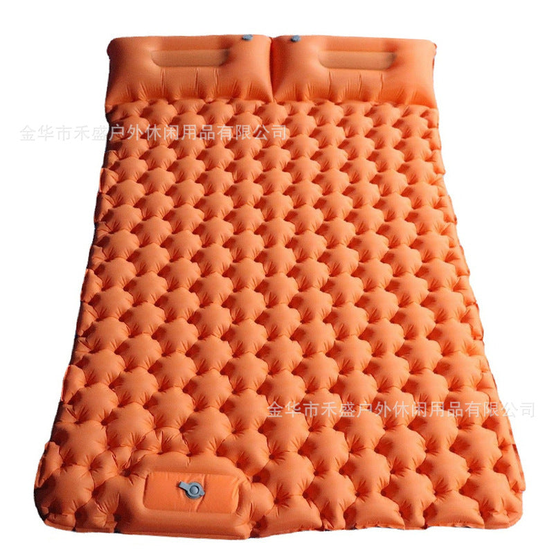 Mattress,Ultra-light Camping Mat with Pillow Built-in Foot Pump Waterproof Portable Compact Inflatable Mattress for Camping