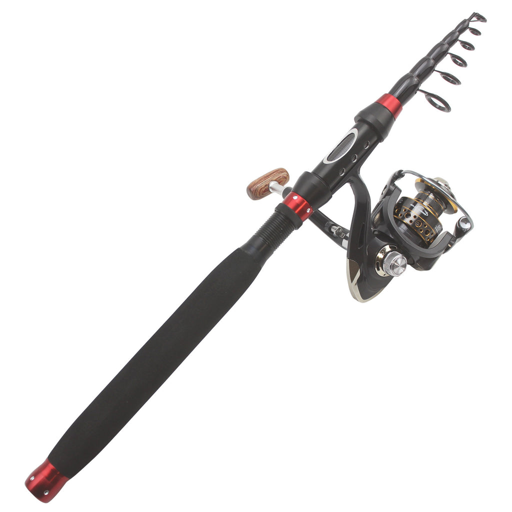 Comfortable Extended Handle Carbon Short Section Telescopic Lure Rod FBA Fishing Gear Set Short Casting Rod